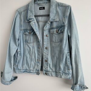 Dotti Faded Light Blue Denim Jacket - Women's Casual Jean Jacket